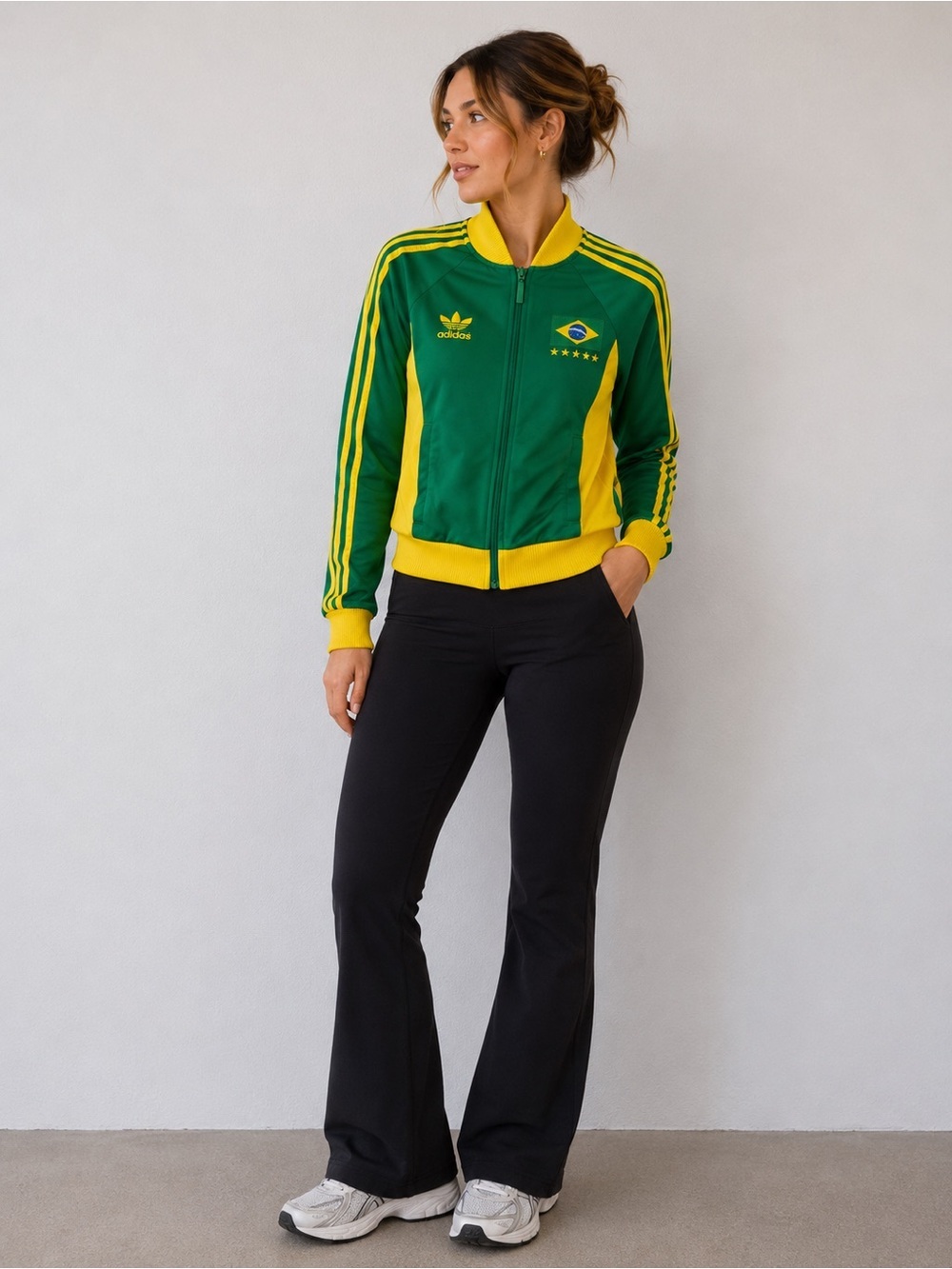 Adidas Woman’s Brazil Soccer 1974 World Cup Full Zip Track Top - Small - 2010